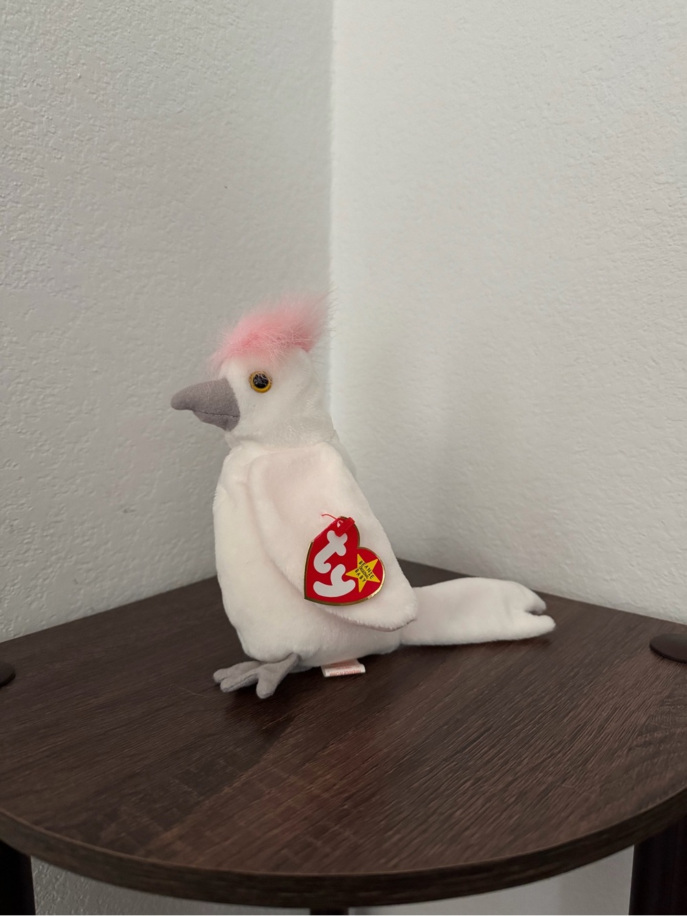 Ty KuKu White & Pink Cockatoo Plush Toy